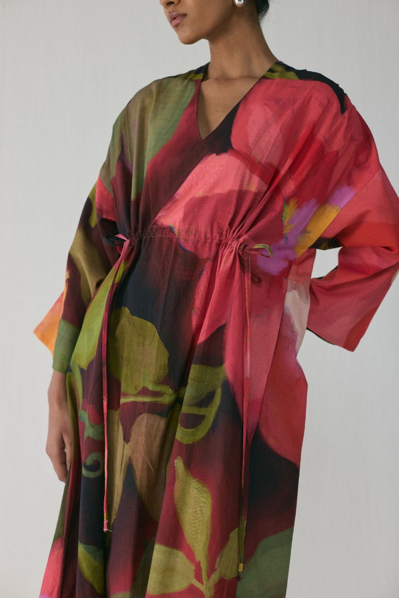 Manhattan Kaftan Dress poplin by YAM in multi color for women Worldwide