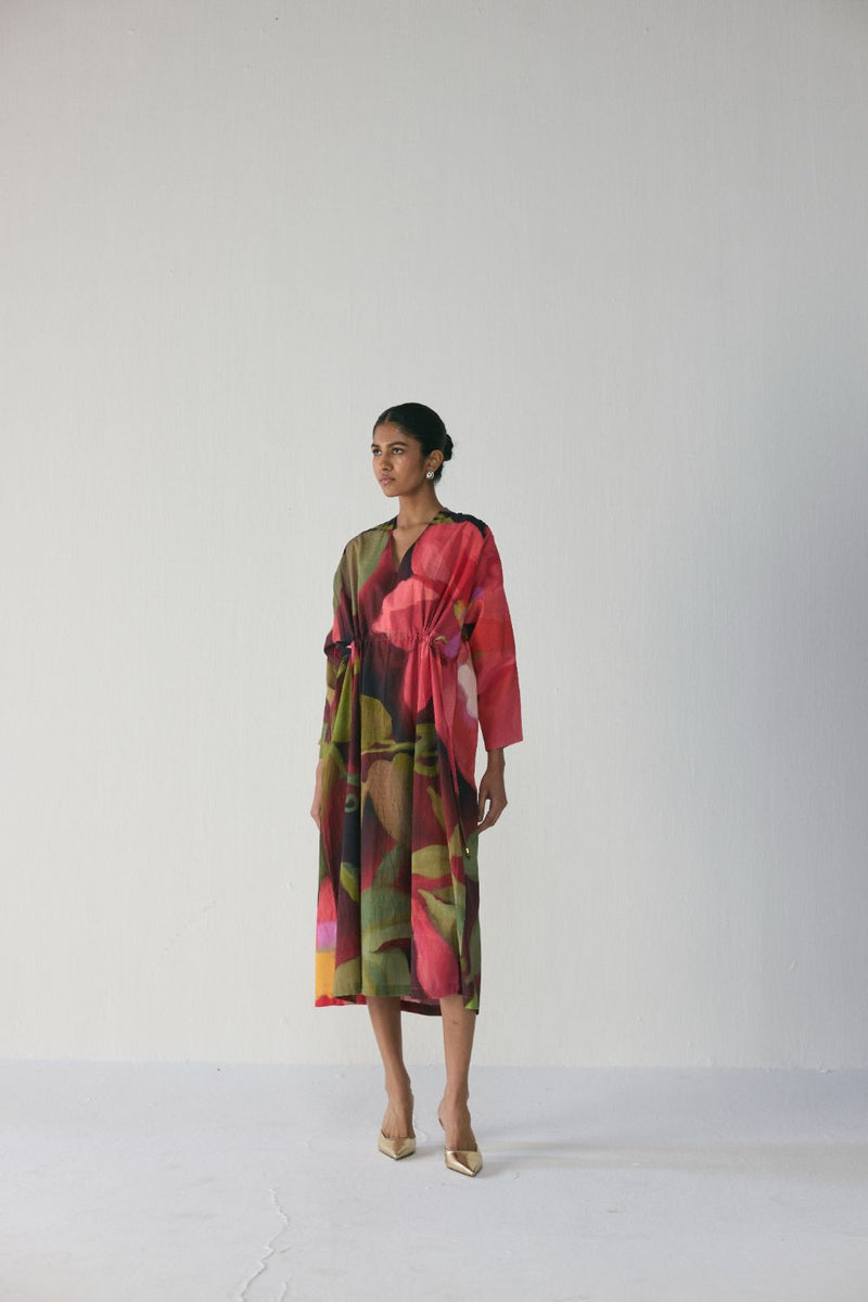 Manhattan Kaftan Dress poplin by YAM in multi color for women Worldwide