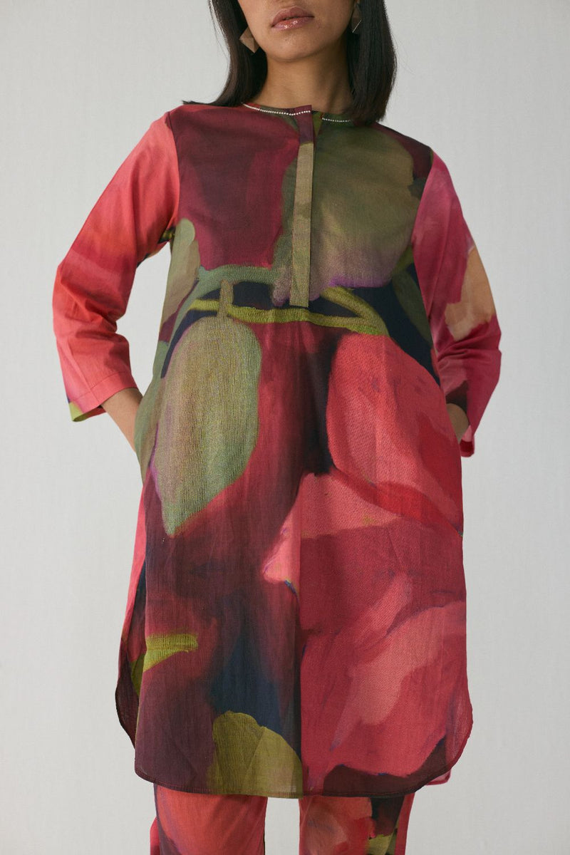 Manhattan Short Kurta Set cotton by YAM in multi color for women Worldwide
