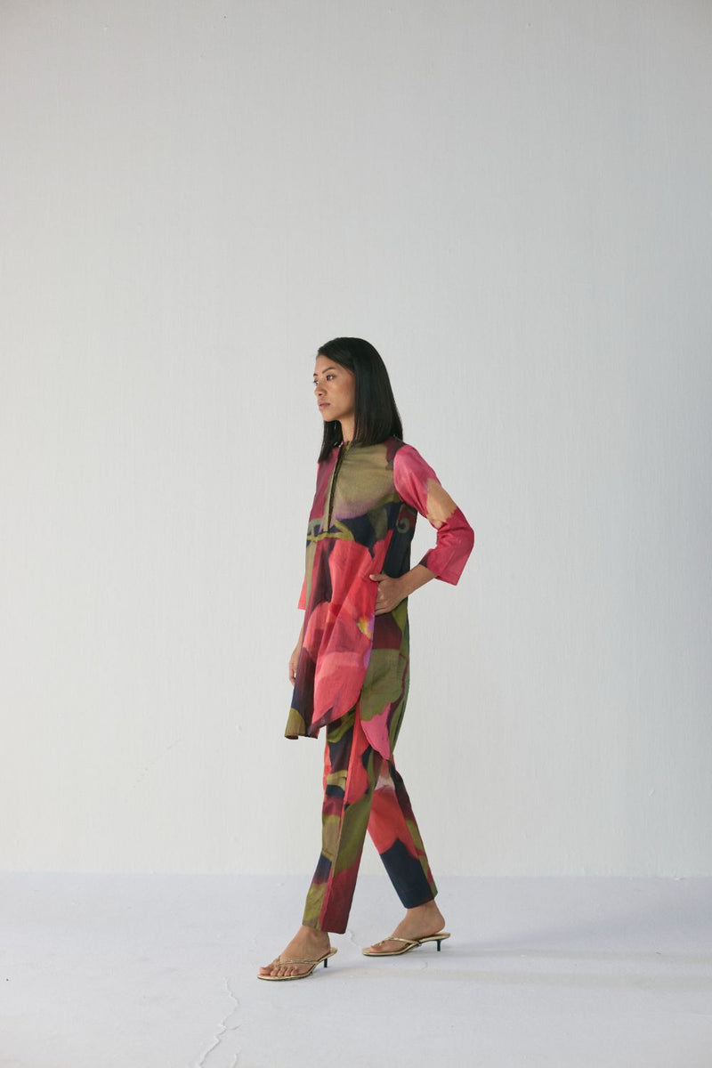Manhattan Short Kurta Set cotton by YAM in multi color for women Worldwide
