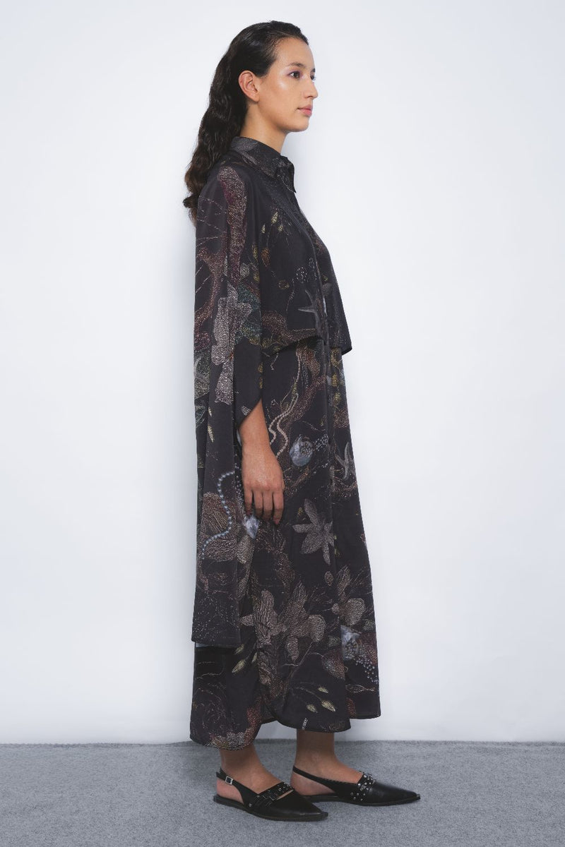 Manto Shirt Dress in Silva Print by Leh Studios for women Worldwide