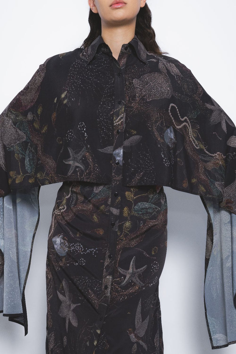 Manto Shirt Dress in Silva Print by Leh Studios for women Worldwide