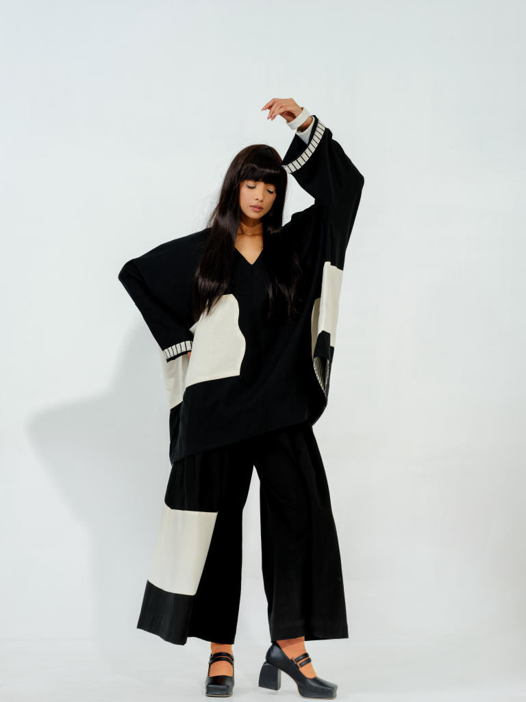 Manuka Top cotton matty tops and shirts by Stoique in black, natural for women Worldwide