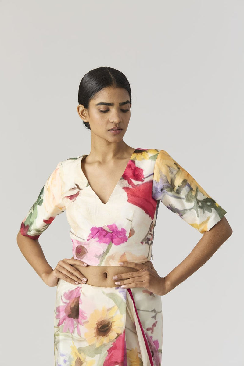 MARIA BLOUSE silk by Yam in white color for women Worldwide