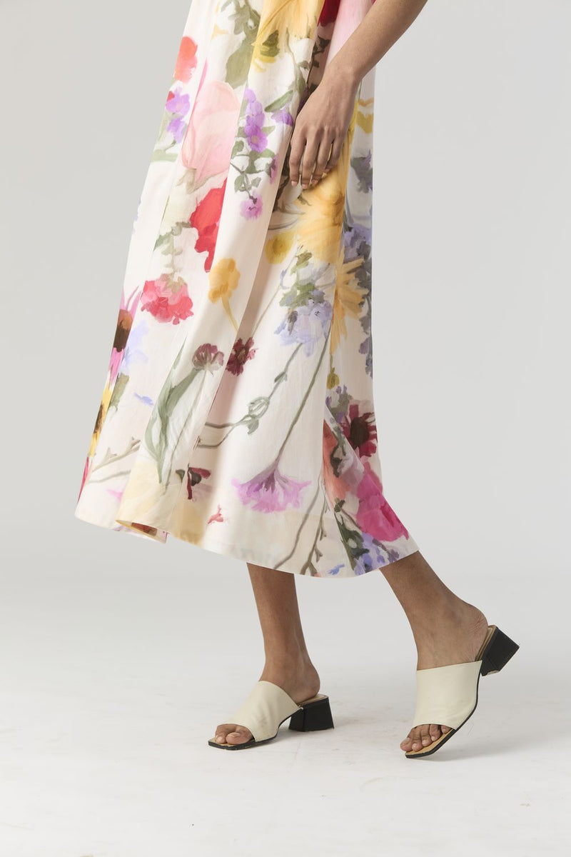 MARIA LONG DRESS satin by Yam in white color for women Worldwide