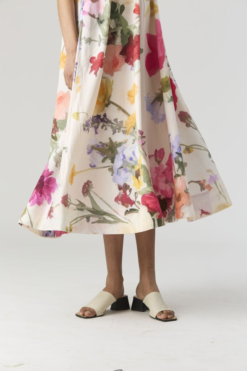 MARIA LONG DRESS satin by Yam in white color for women Worldwide