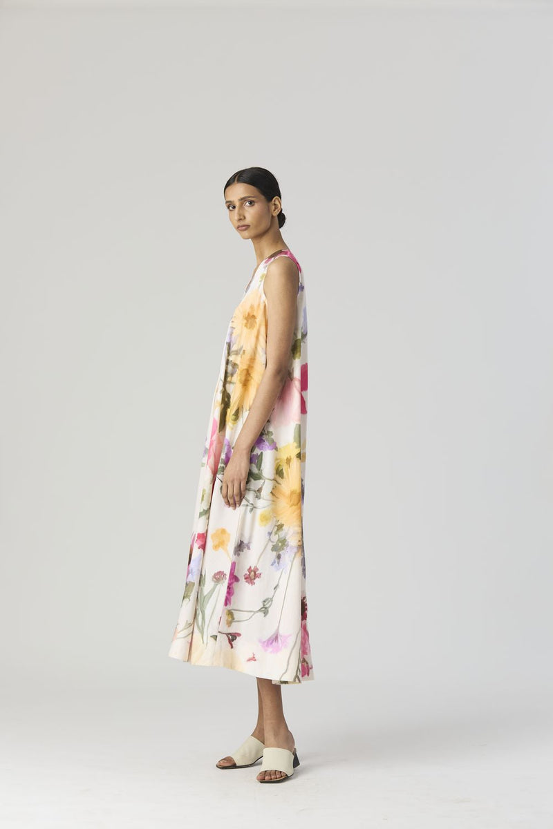 MARIA LONG DRESS satin by Yam in white color for women Worldwide