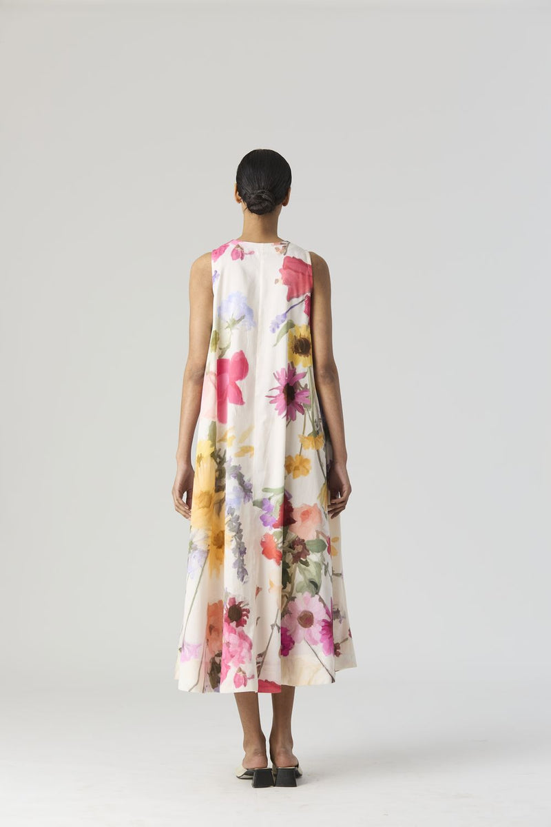 MARIA LONG DRESS satin by Yam in white color for women Worldwide