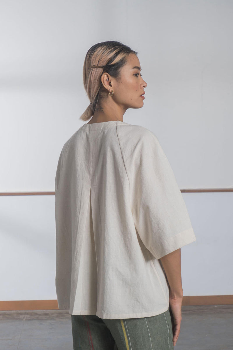 Marie Zero Dye Top by The Summer House in white color for women Worldwide