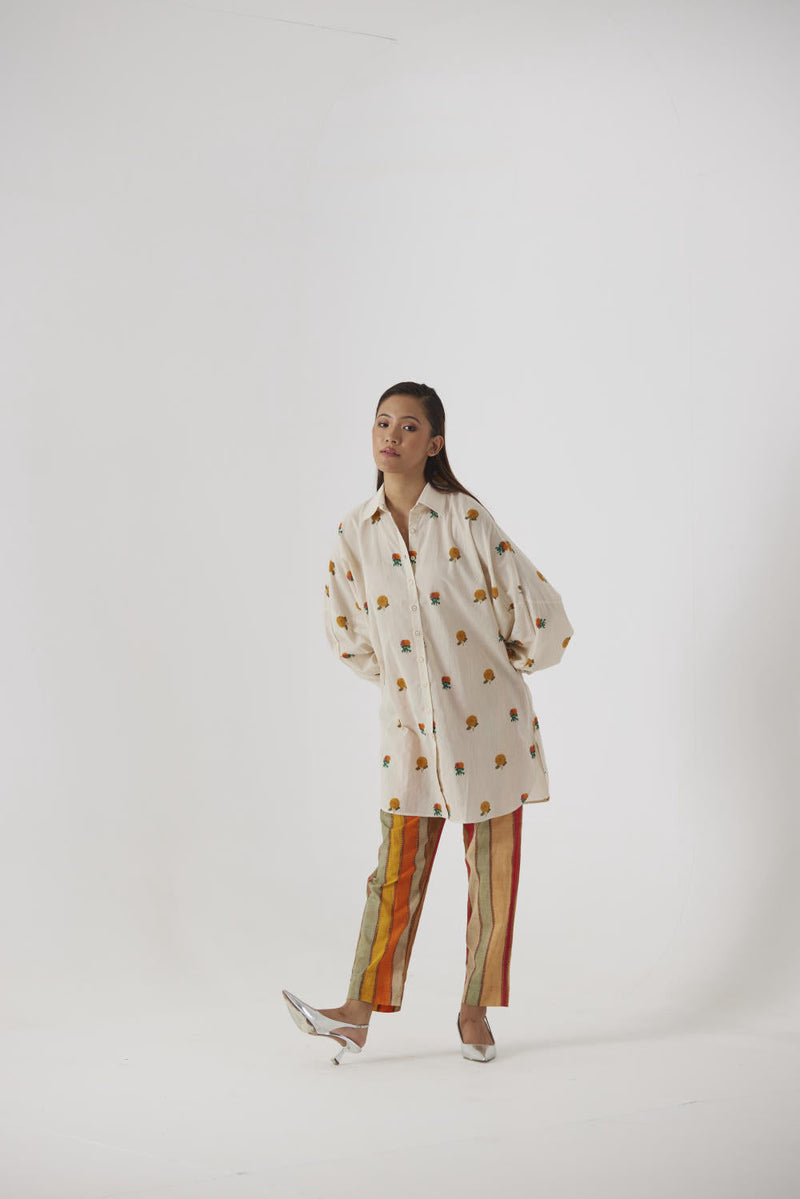 MARIGOLD CO-ORD cotton by Yam in beige color for women Worldwide