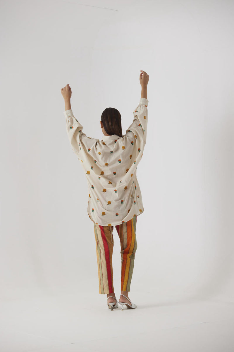 MARIGOLD CO-ORD cotton by Yam in beige color for women Worldwide
