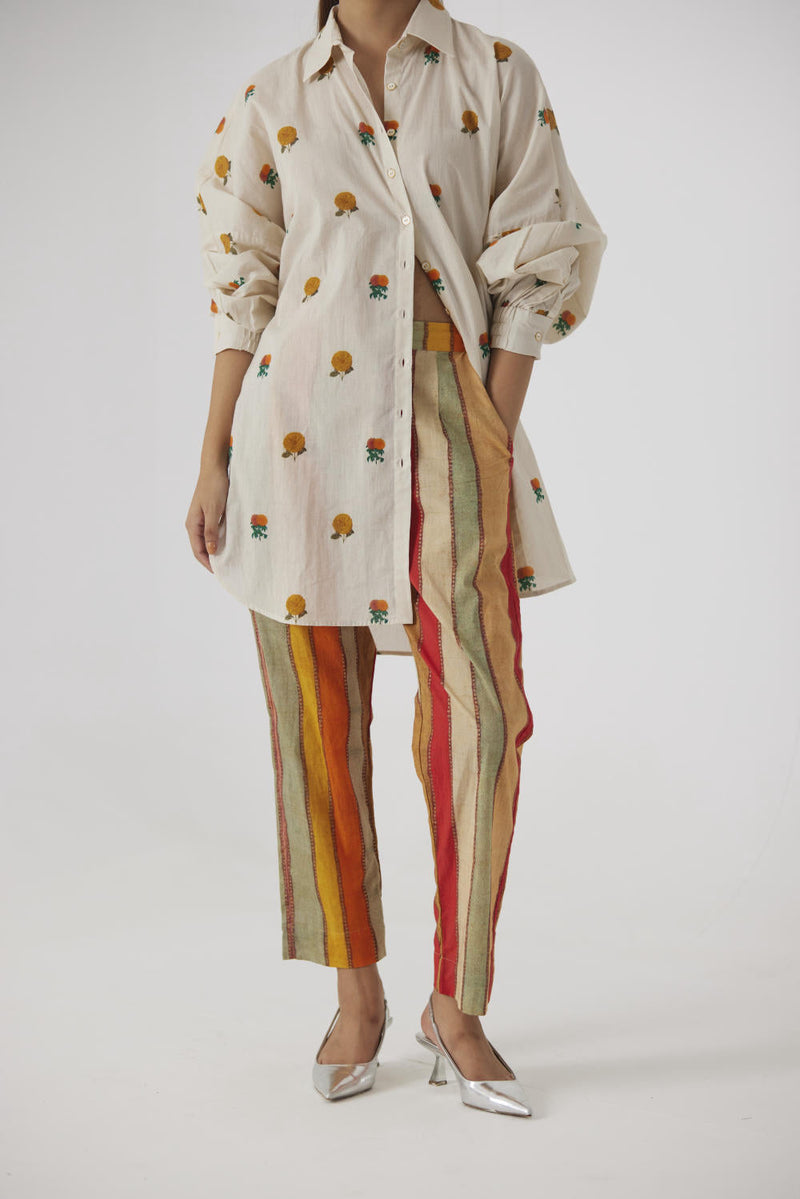 MARIGOLD CO-ORD cotton by Yam in beige color for women Worldwide