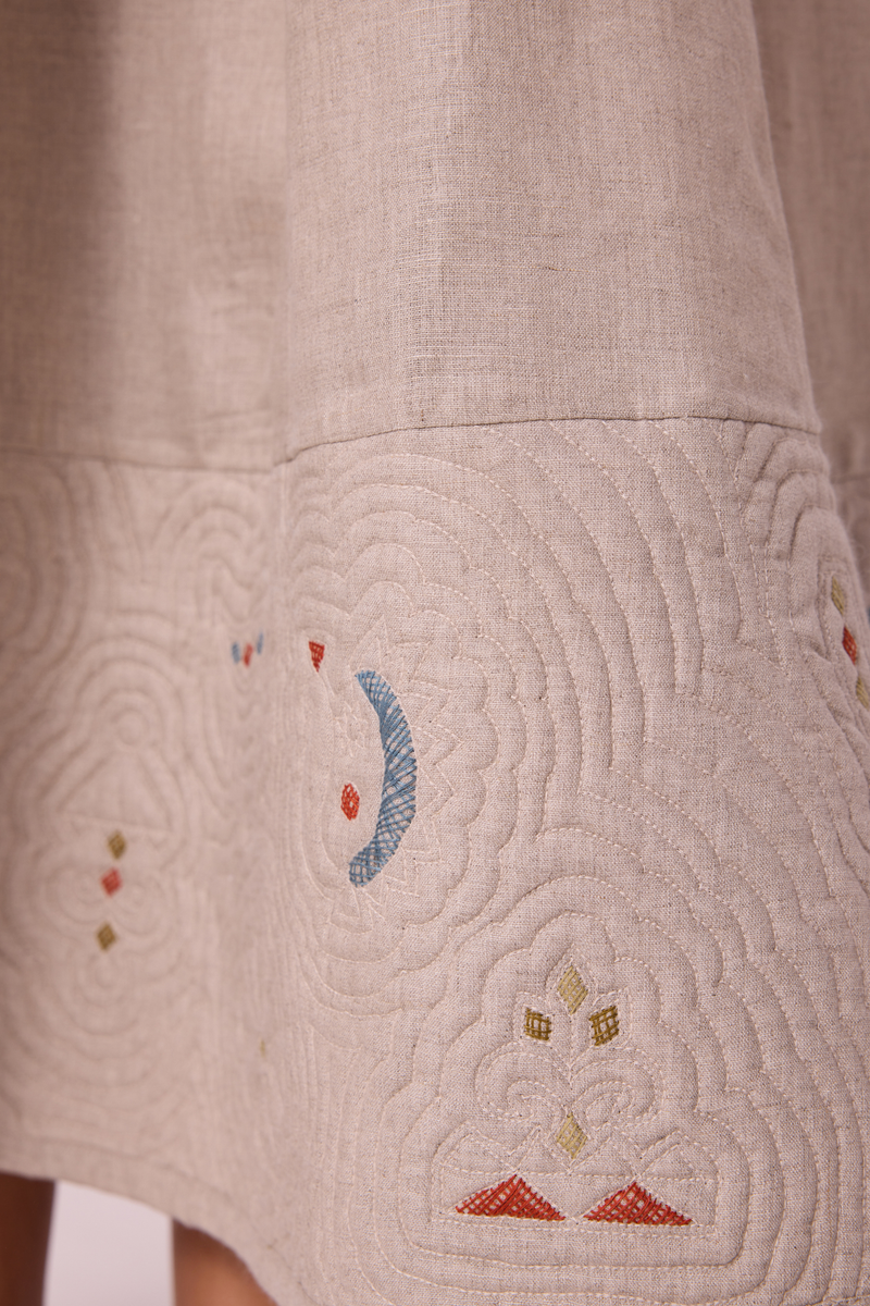 Marner Hand Quilted Embroidered Skirt