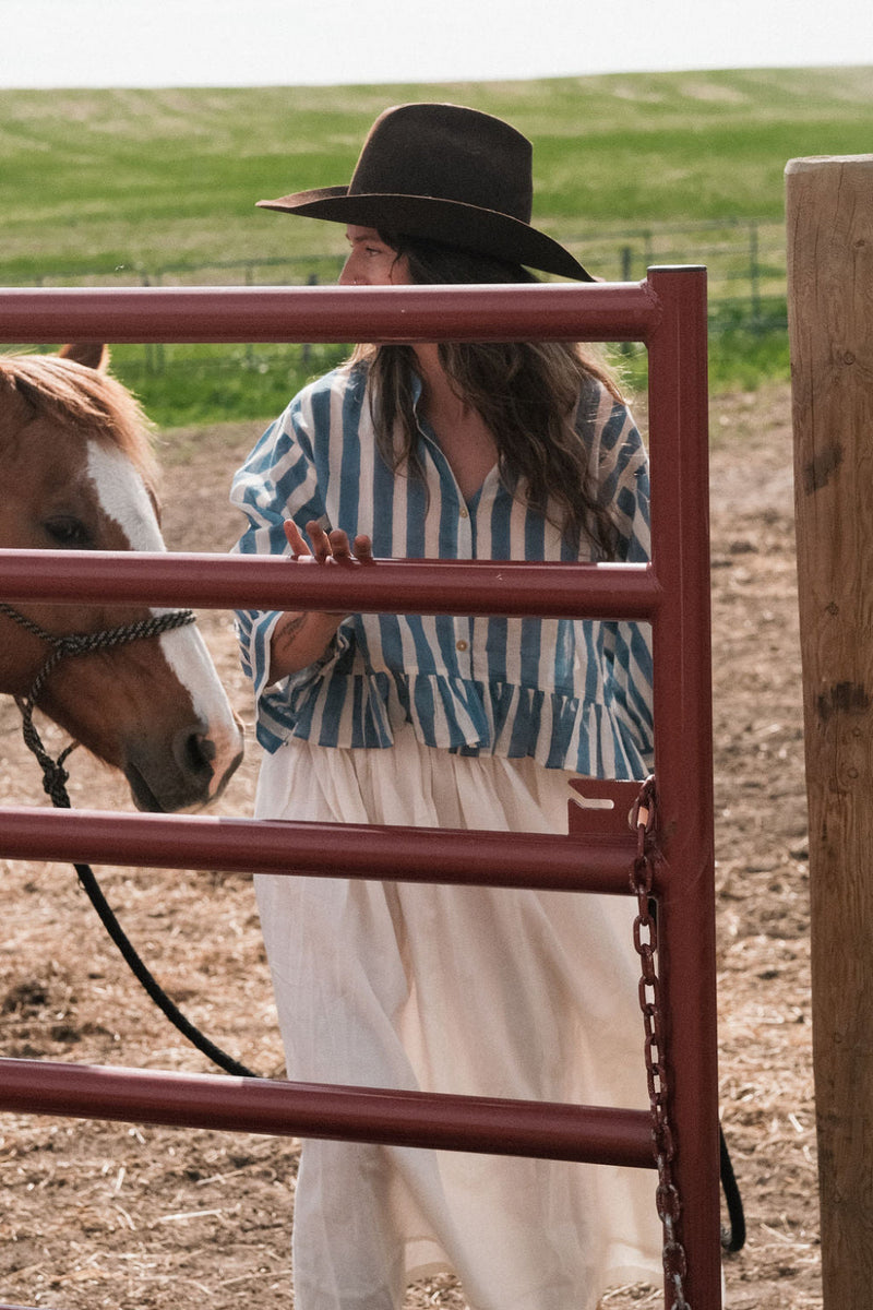 101 Vintage Skirt — White Handloom