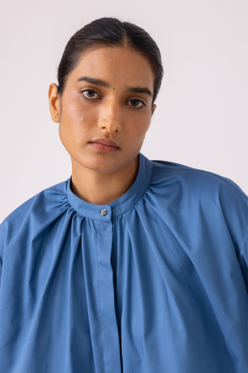Matilda Blue Top cotton by The Summer House for women Worldwide