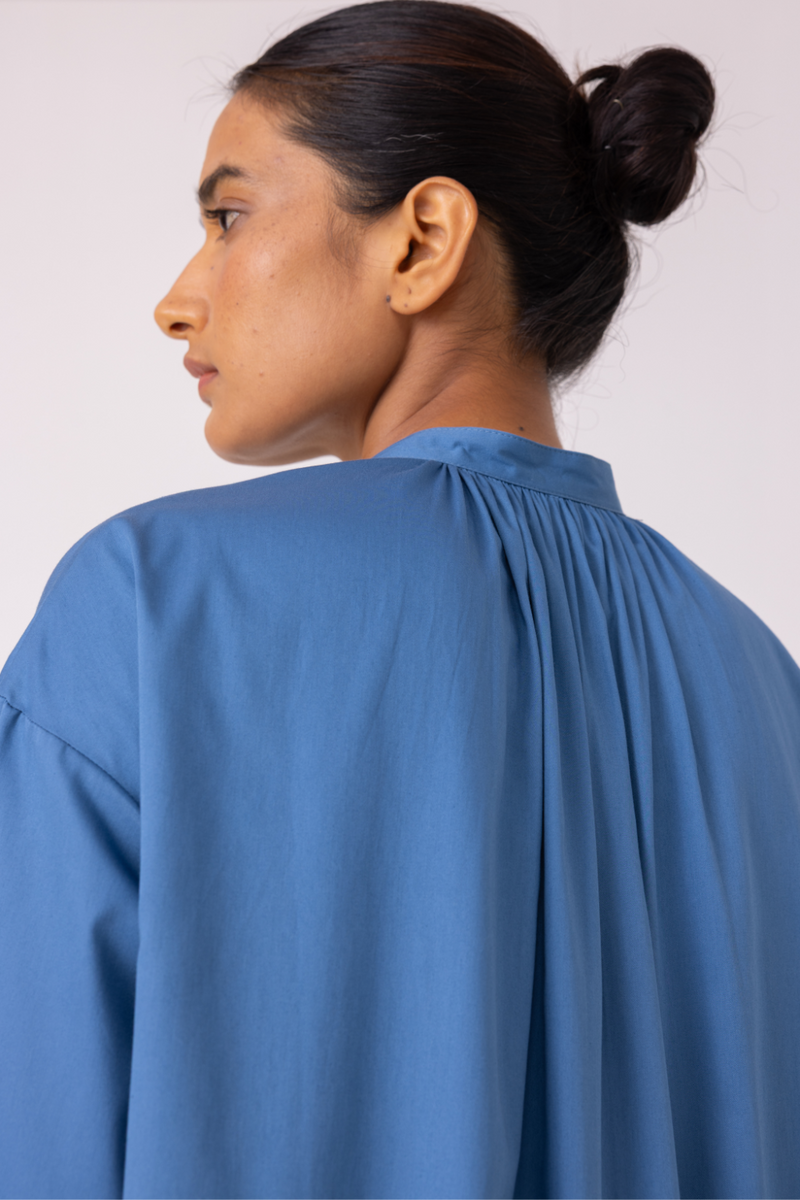 Matilda Blue Top cotton by The Summer House for women Worldwide