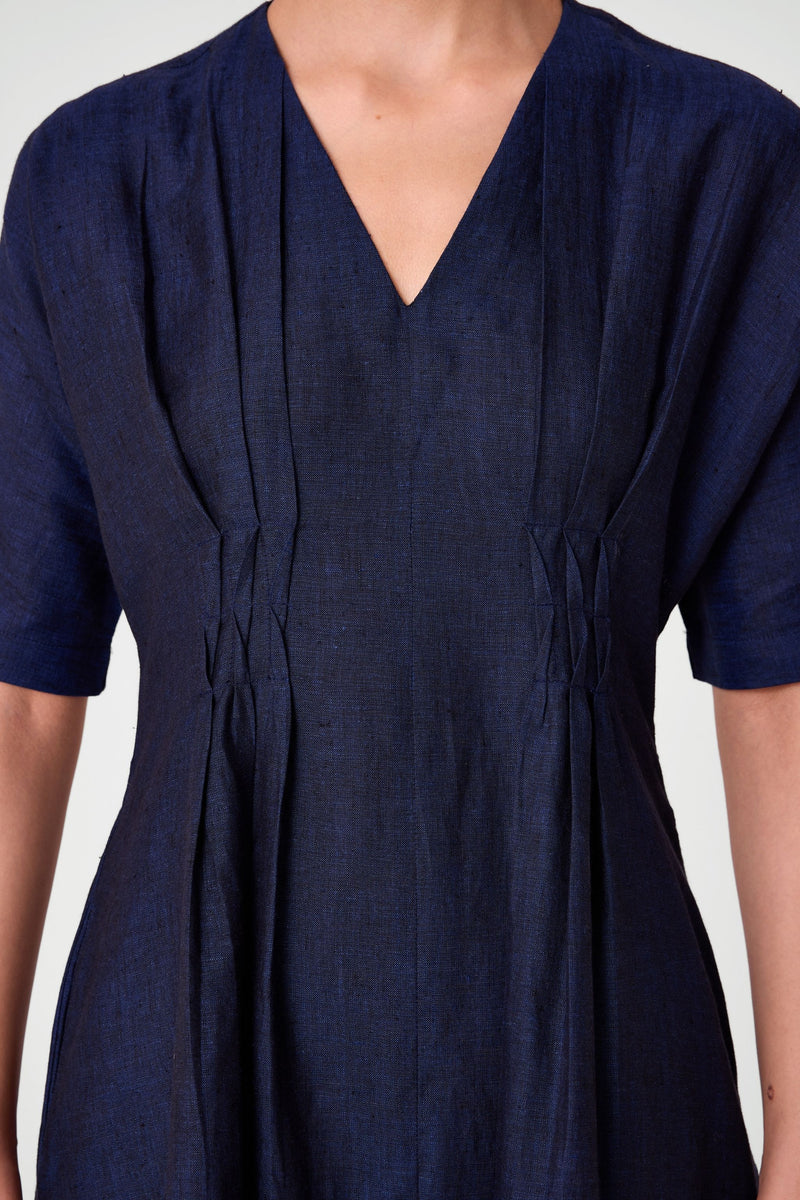 Megh Blue Linen Dress