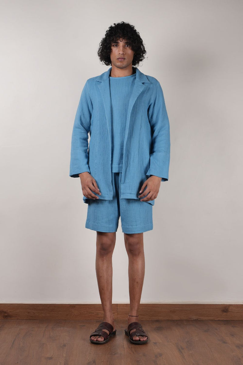 Men's Blue Crush T-Shirt, Shorts & Jacket Set (3 PCS)