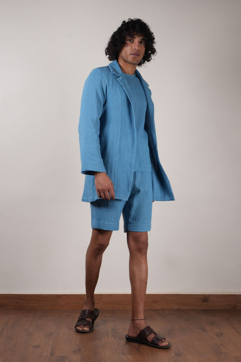 Men's Blue Crush T-Shirt, Shorts & Jacket Set (3 PCS)