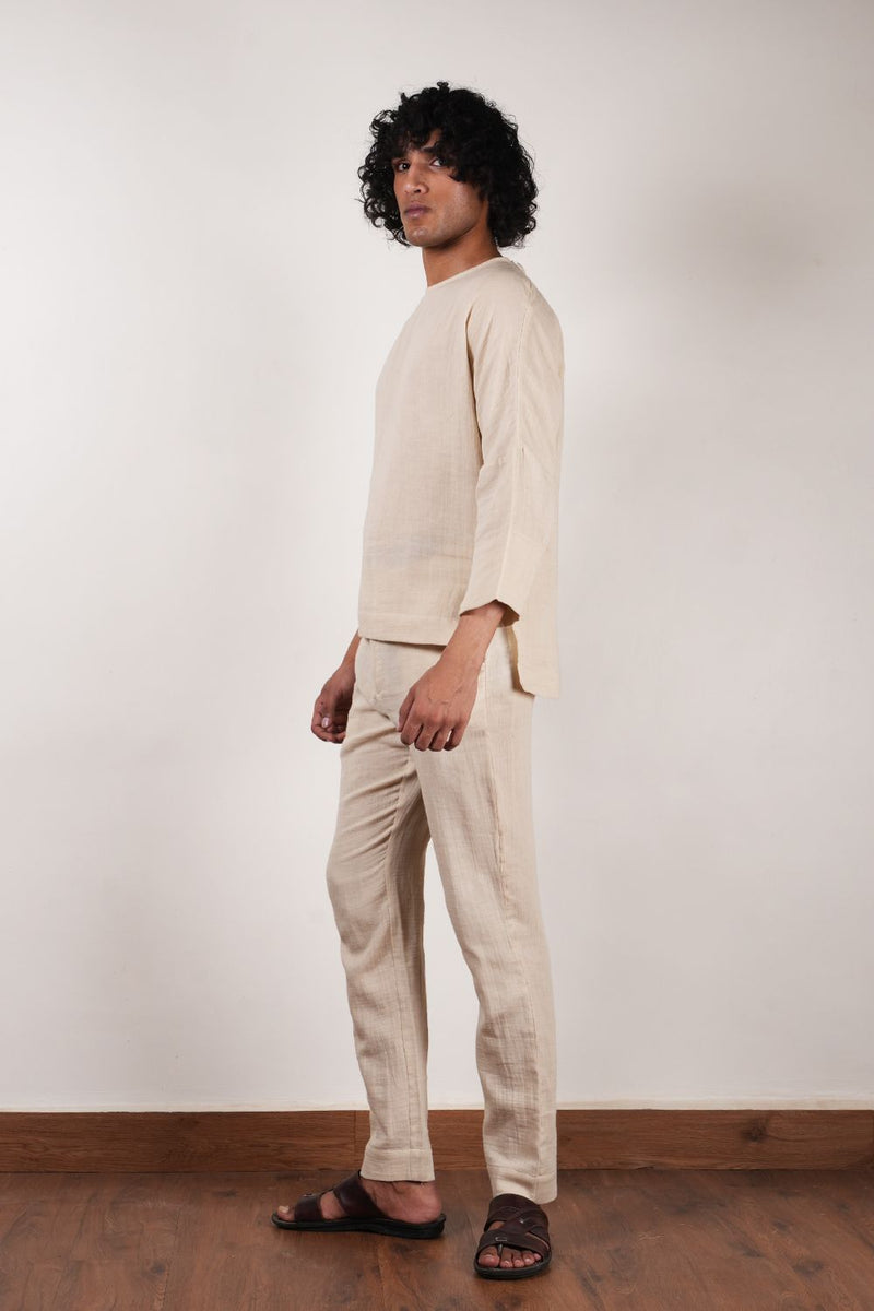 Men's Cream Crush T-Shirt & Pants Set (2 PCS)
