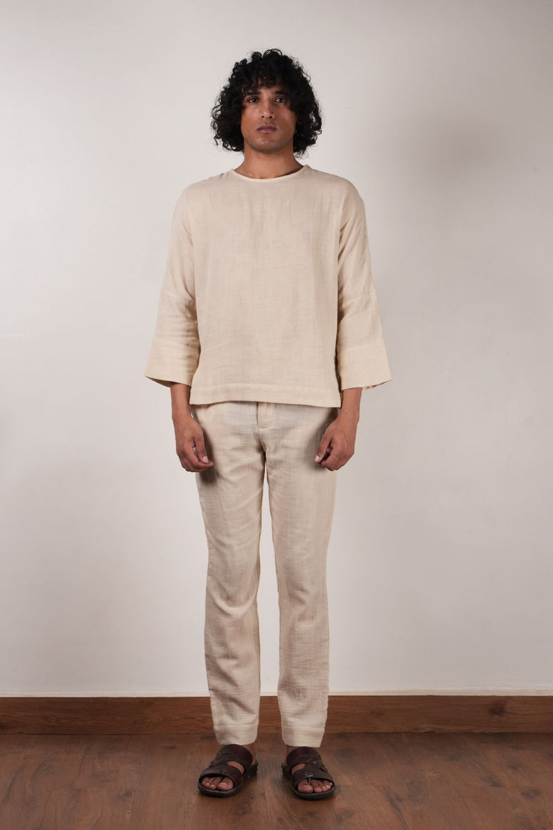 Men's Cream Crush T-Shirt & Pants Set (2 PCS)