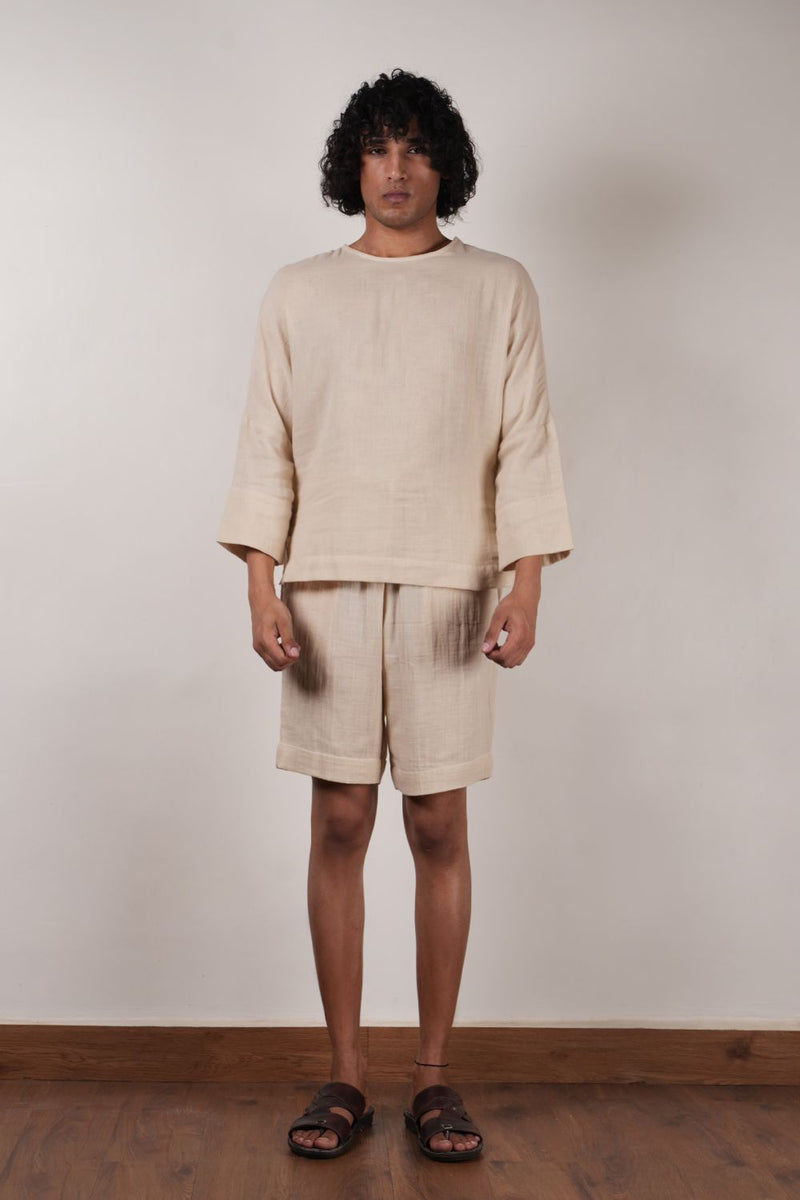 Men's Cream Crush T-Shirt & Shorts Set (2 PCS)