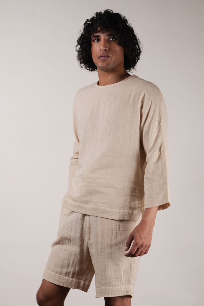 Men's Cream Crush T-Shirt & Shorts Set (2 PCS)