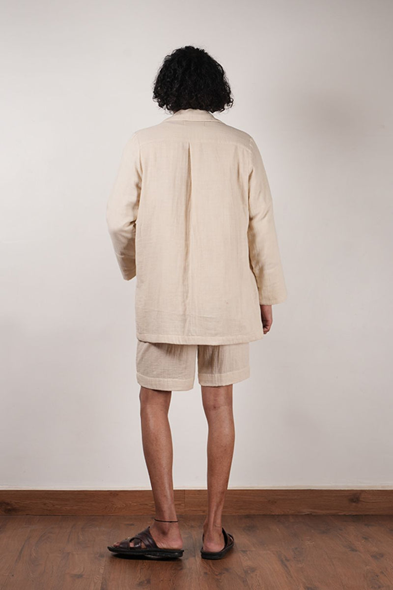 Men's Cream Crush T-Shirt, Shorts & Jacket Set (3 PCS)