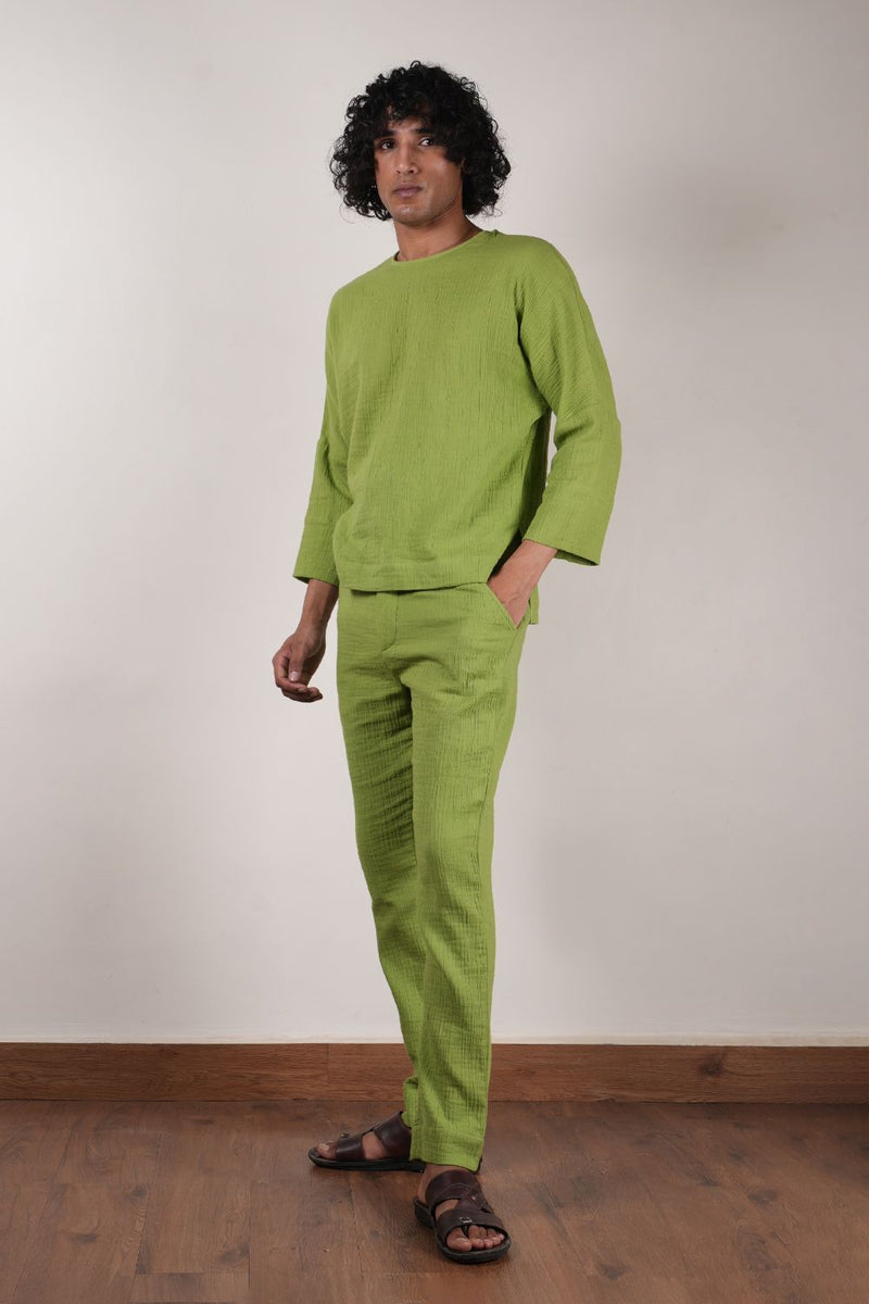 Men's Green Crush T-Shirt & Pants Set (2 PCS)