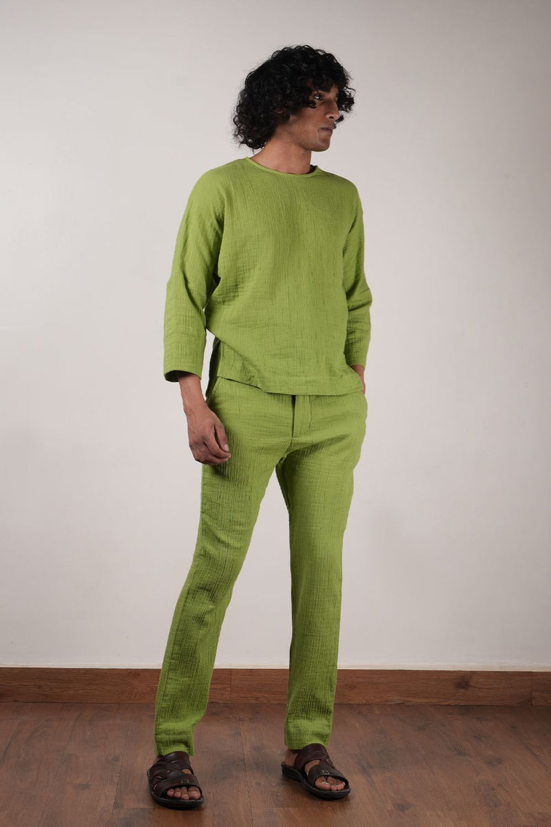 Men's Green Crush T-Shirt & Pants Set (2 PCS)