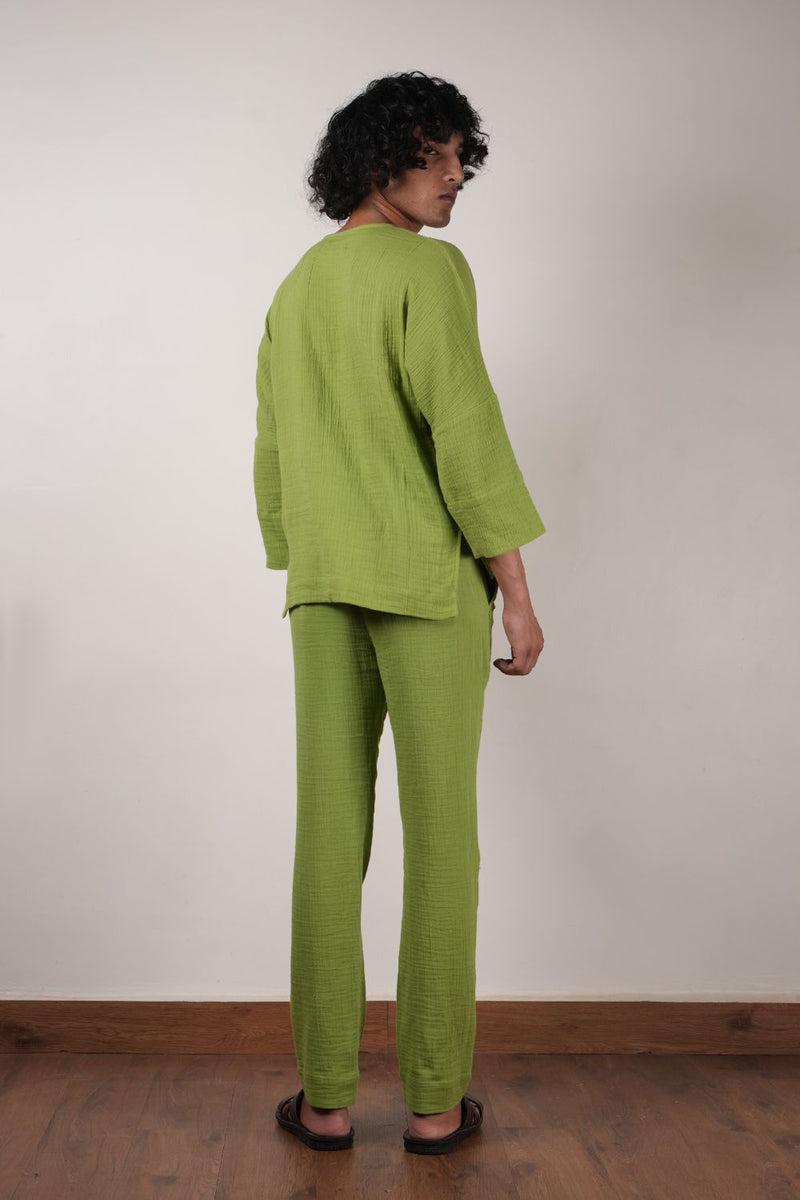 Men's Green Crush T-Shirt & Pants Set (2 PCS)