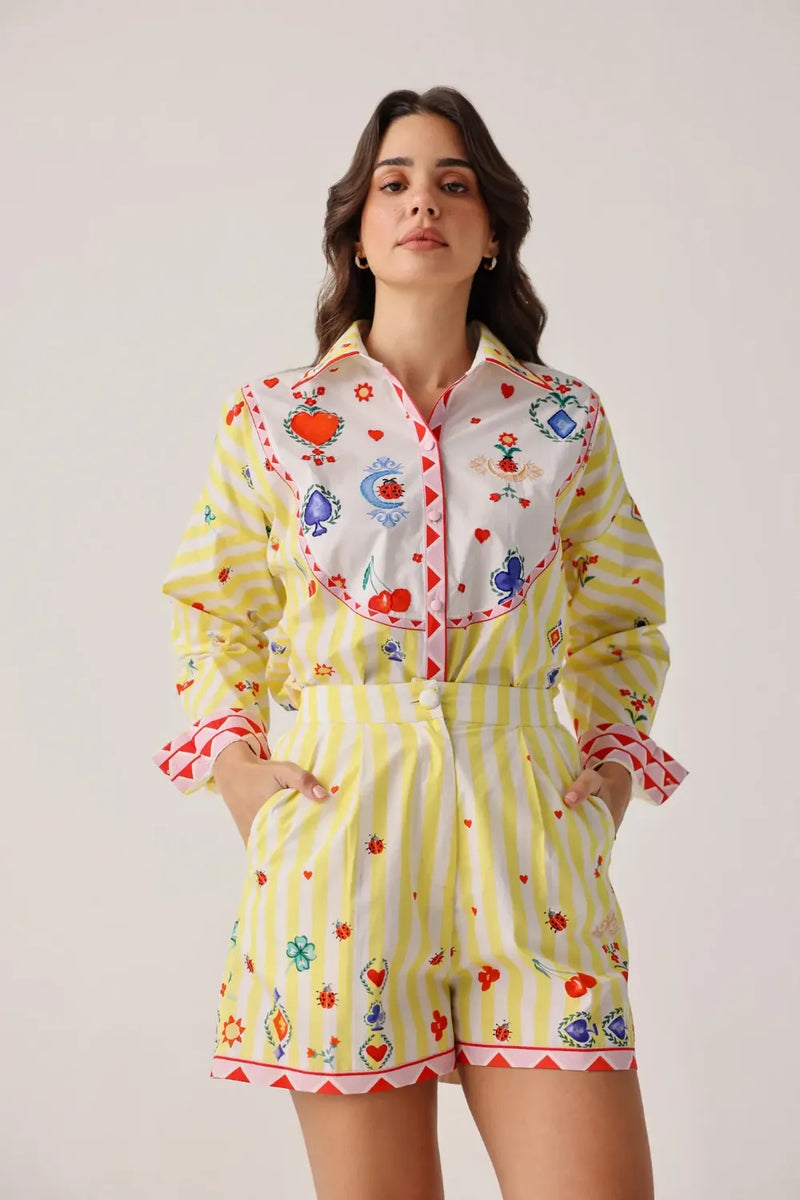 Mia Shorts - Tarot poplin by NOIB for women Worldwide