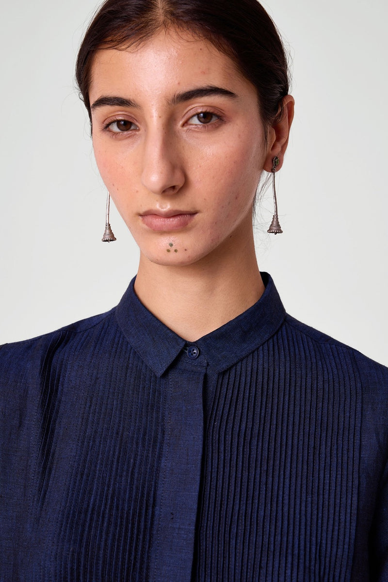 Minerva Embroidered Linen Dress