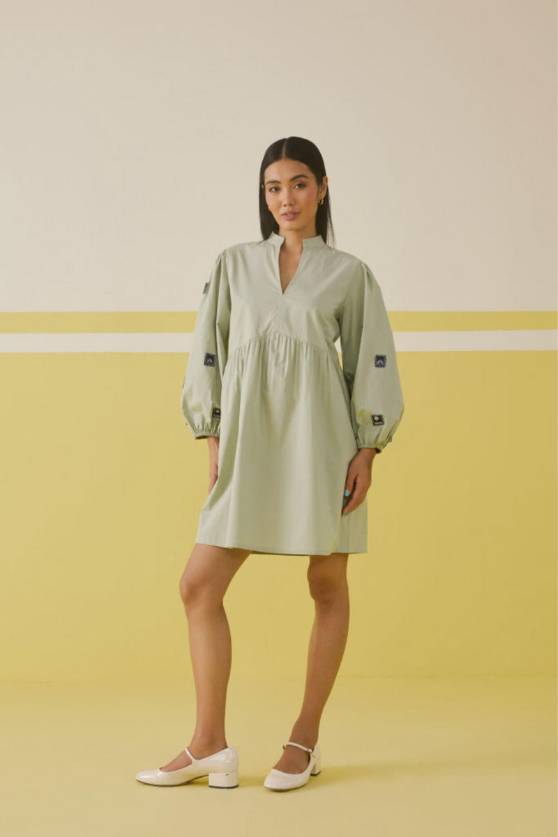 Mint Memories Organic Cotton Dress poplin by SUI in mint color for women Worldwide