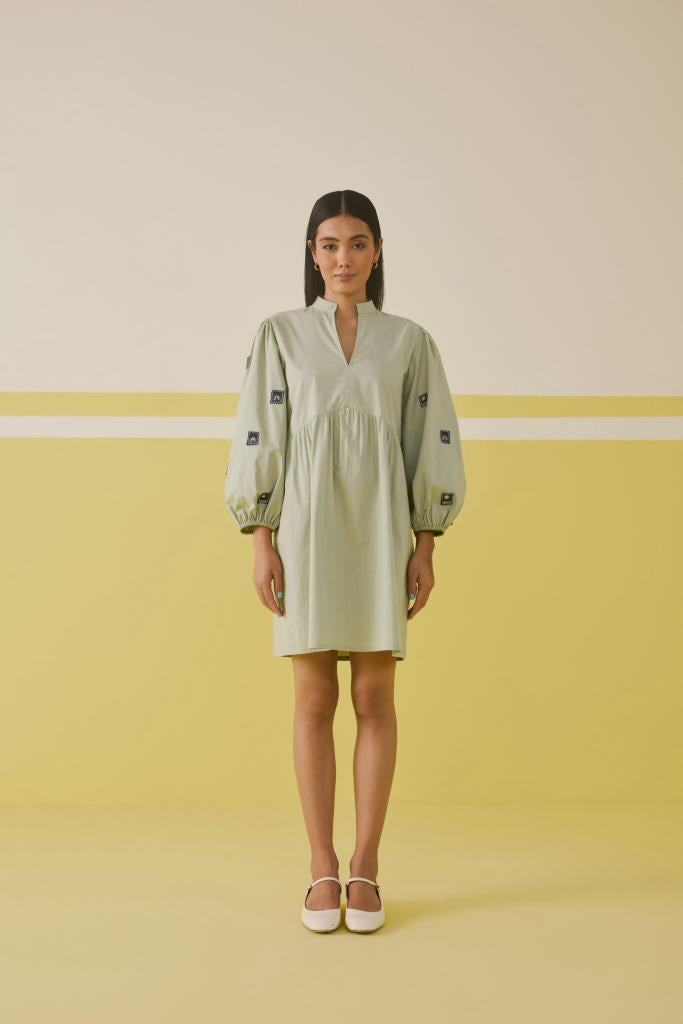 Mint Memories Organic Cotton Dress poplin by SUI in mint color for women Worldwide