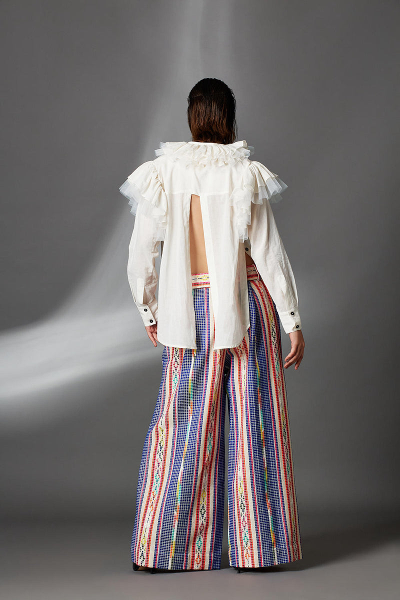 Molly Shirt-White cotton by Chola in white color for women Worldwide