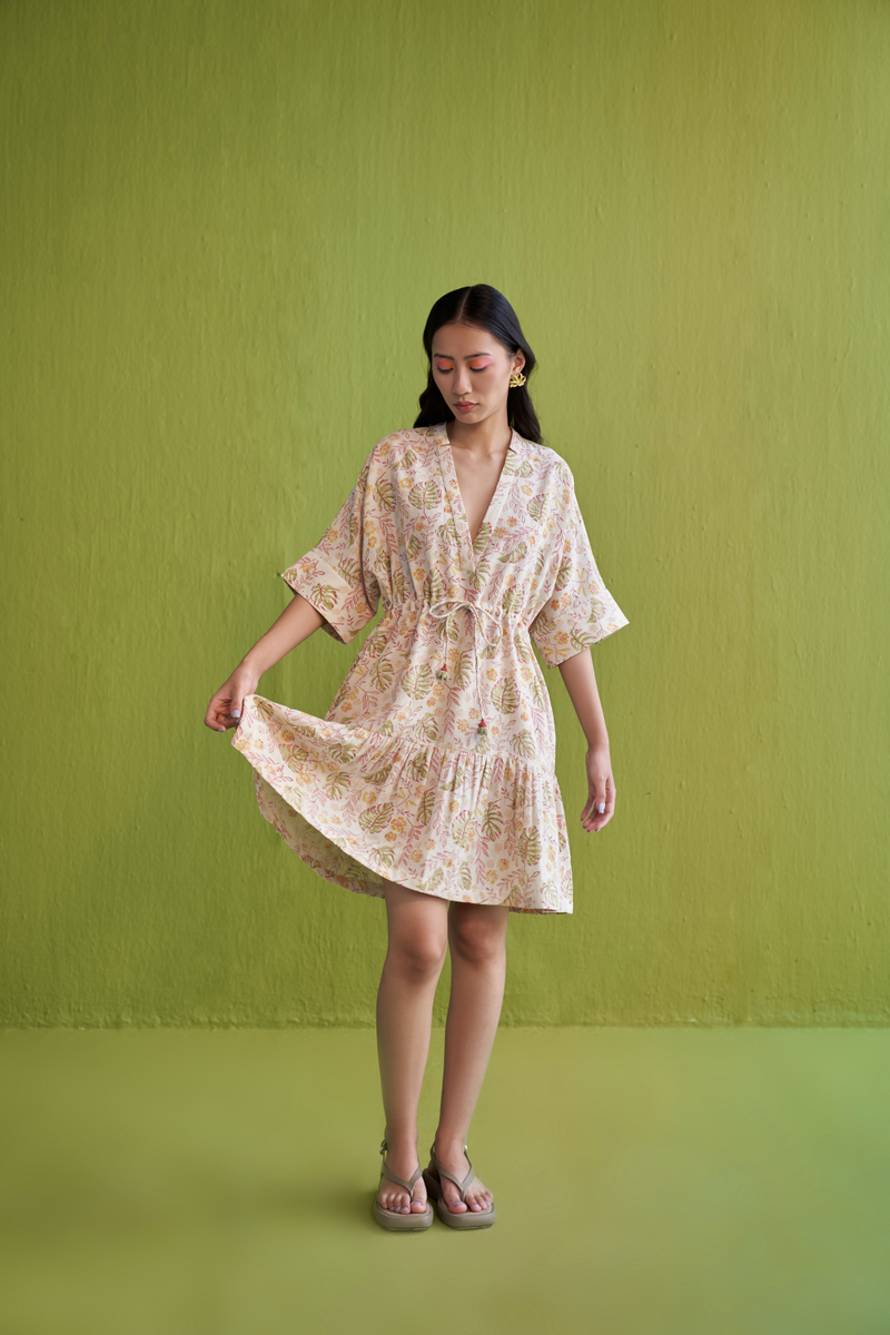 Monstera Bloom Kala Cotton Dress cotton by SUI for women Worldwide
