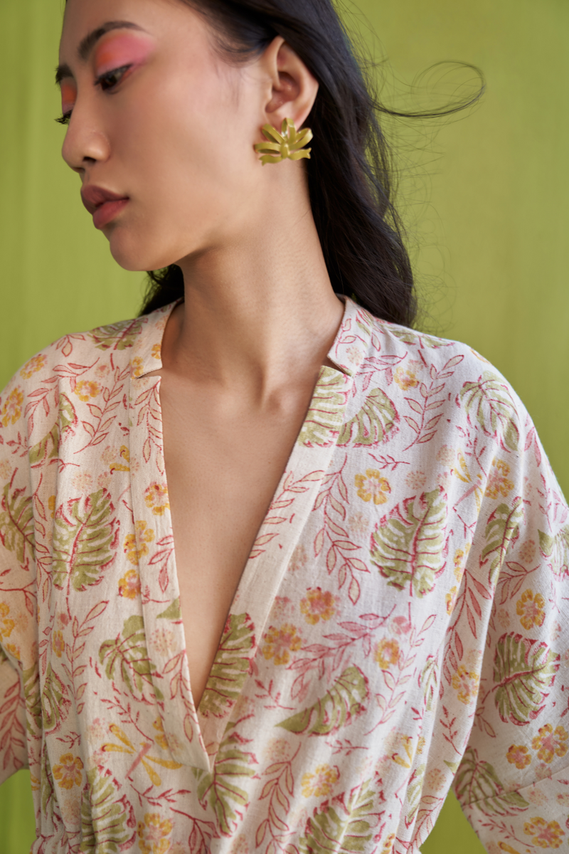 Monstera Bloom Kala Cotton Dress cotton by SUI for women Worldwide