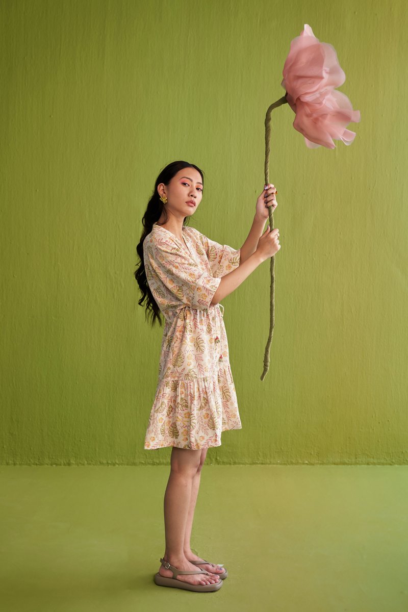Monstera Bloom Kala Cotton Dress cotton by SUI for women Worldwide