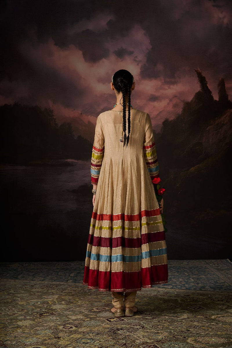 NAIRA KURTA chanderi by SWATTI KAPOOR in multi color for women Worldwide