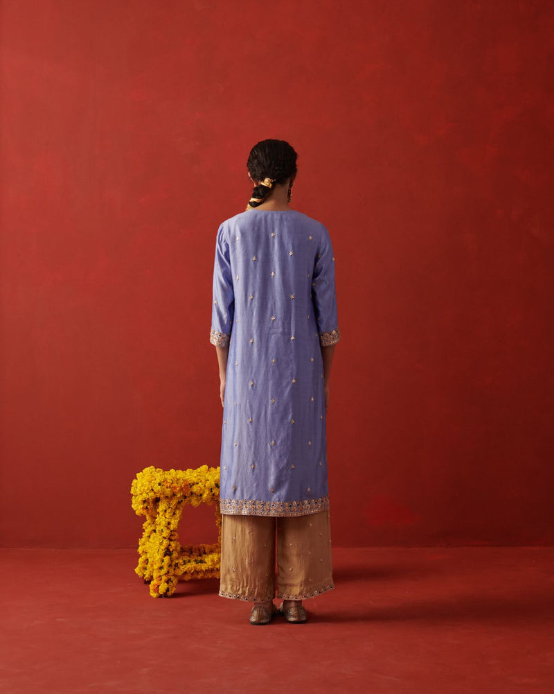NAZMA & AHANA KURTA & PANT silk by Rashika Mittal in multi color for women Worldwide
