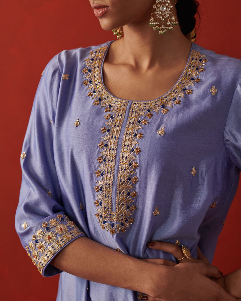 NAZMA & AHANA KURTA & PANT silk by Rashika Mittal in multi color for women Worldwide