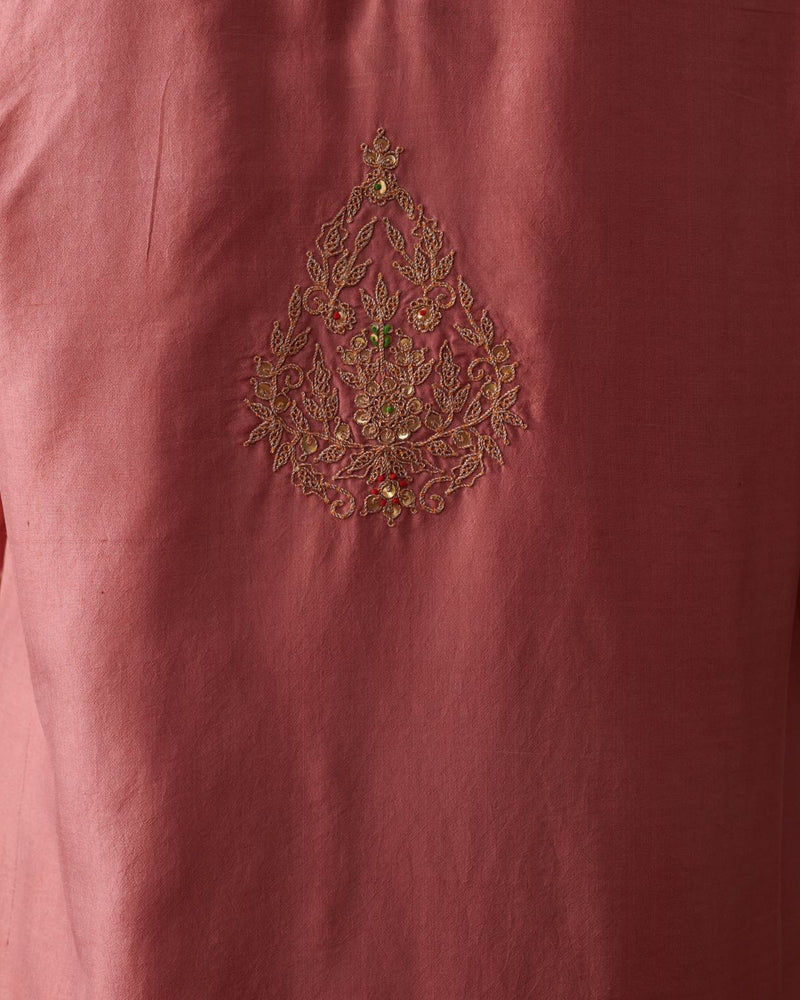 NAZMIYA & RUHMA KURTA & PANT silk by Rashika Mittal in multi color for women Worldwide