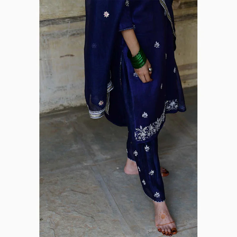 Neelamani Kurta Set by Tokree in blue color for women Worldwide