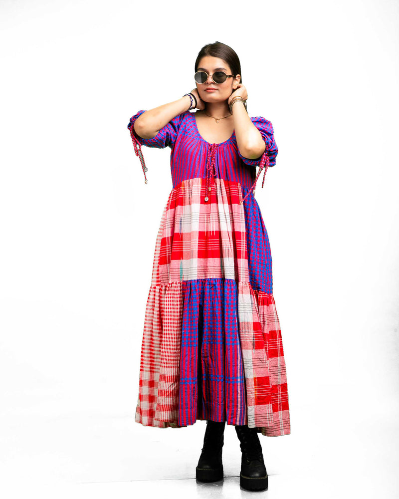 Santorini Dress gamcha dress by 145 East in red, purple for women Worldwide