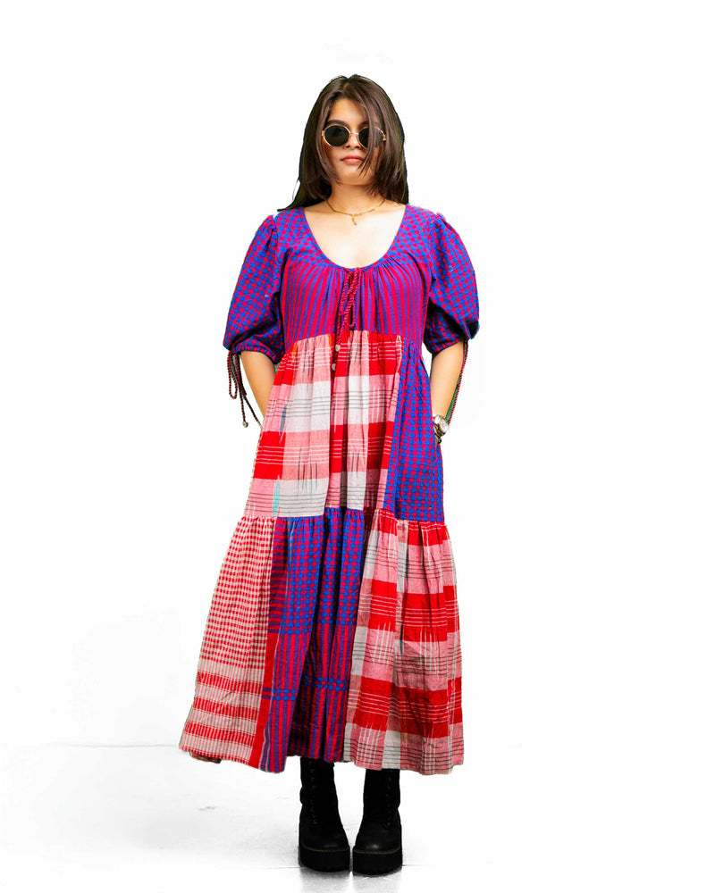 Santorini Dress gamcha dress by 145 East in red, purple for women Worldwide