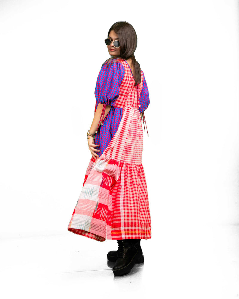 Santorini Dress gamcha dress by 145 East in red, purple for women Worldwide