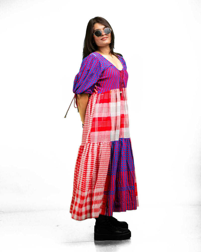 Santorini Dress gamcha dress by 145 East in red, purple for women Worldwide