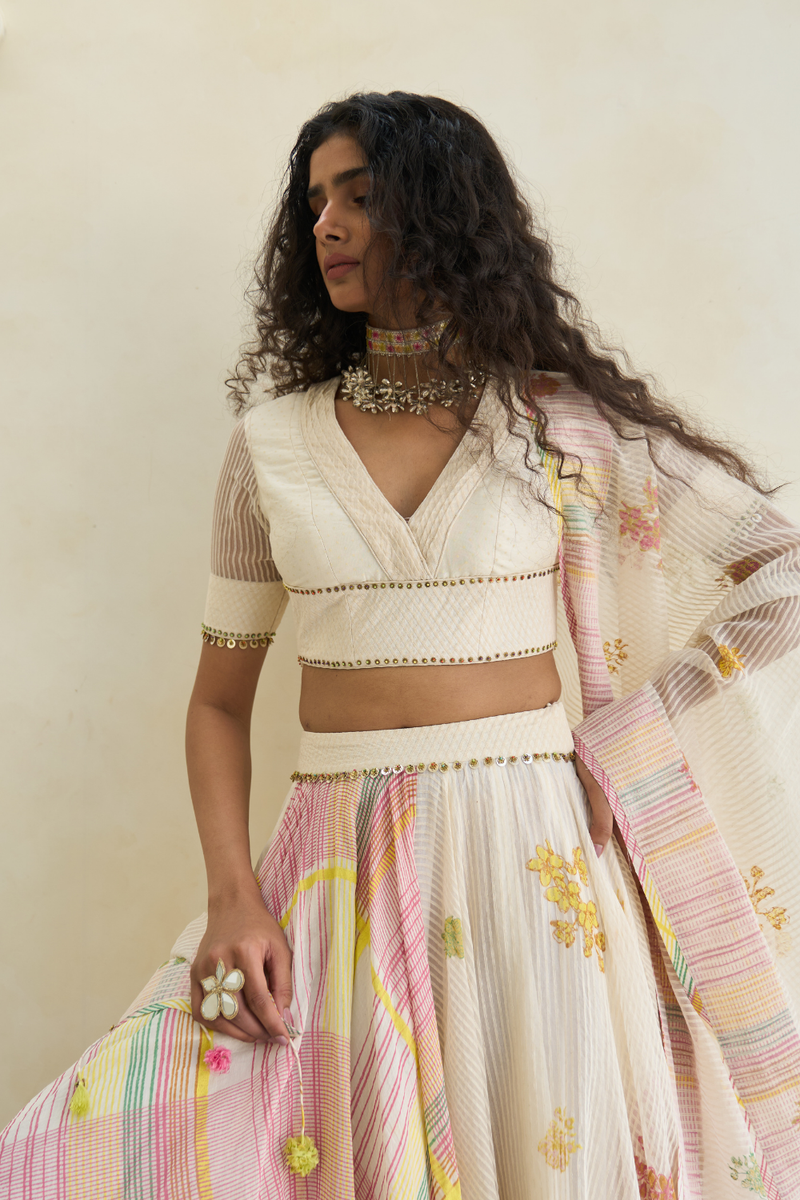 Nile Skirt cotton by SWATTI KAPOOR in multi color for women Worldwide
