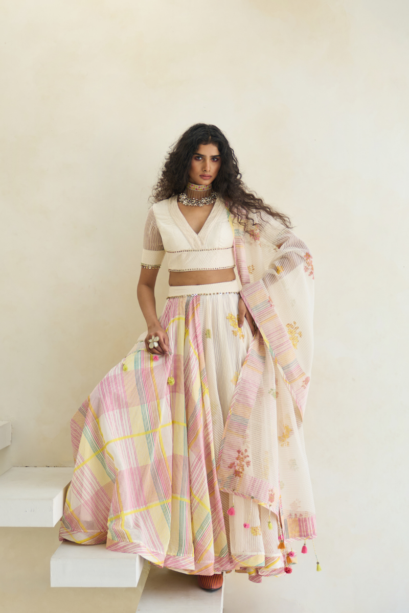 Nile Skirt cotton by SWATTI KAPOOR in multi color for women Worldwide